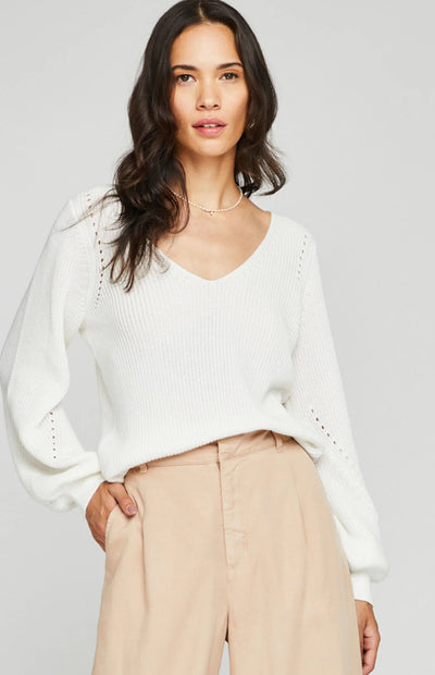 HAILEY SWEATER SWEATER GENTLE FAWN XS WHITE 
