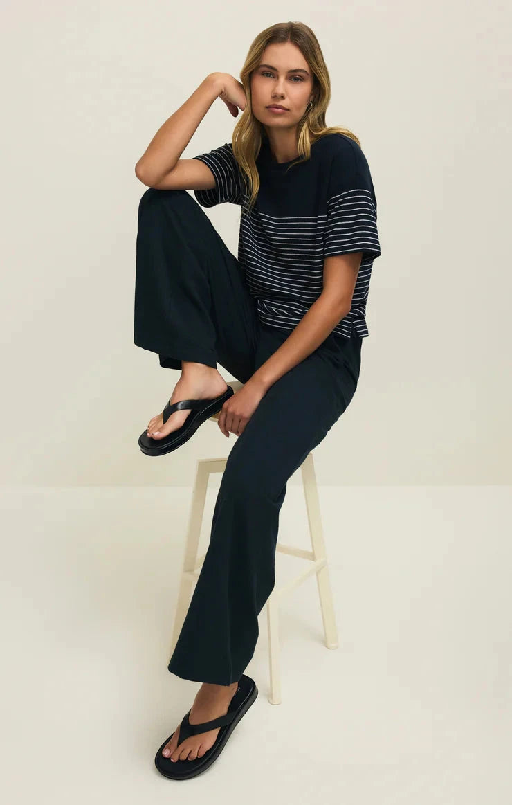 HARBOR TEXTURED KNIT STRIPE SHIRT T-Shirt Z SUPPLY 