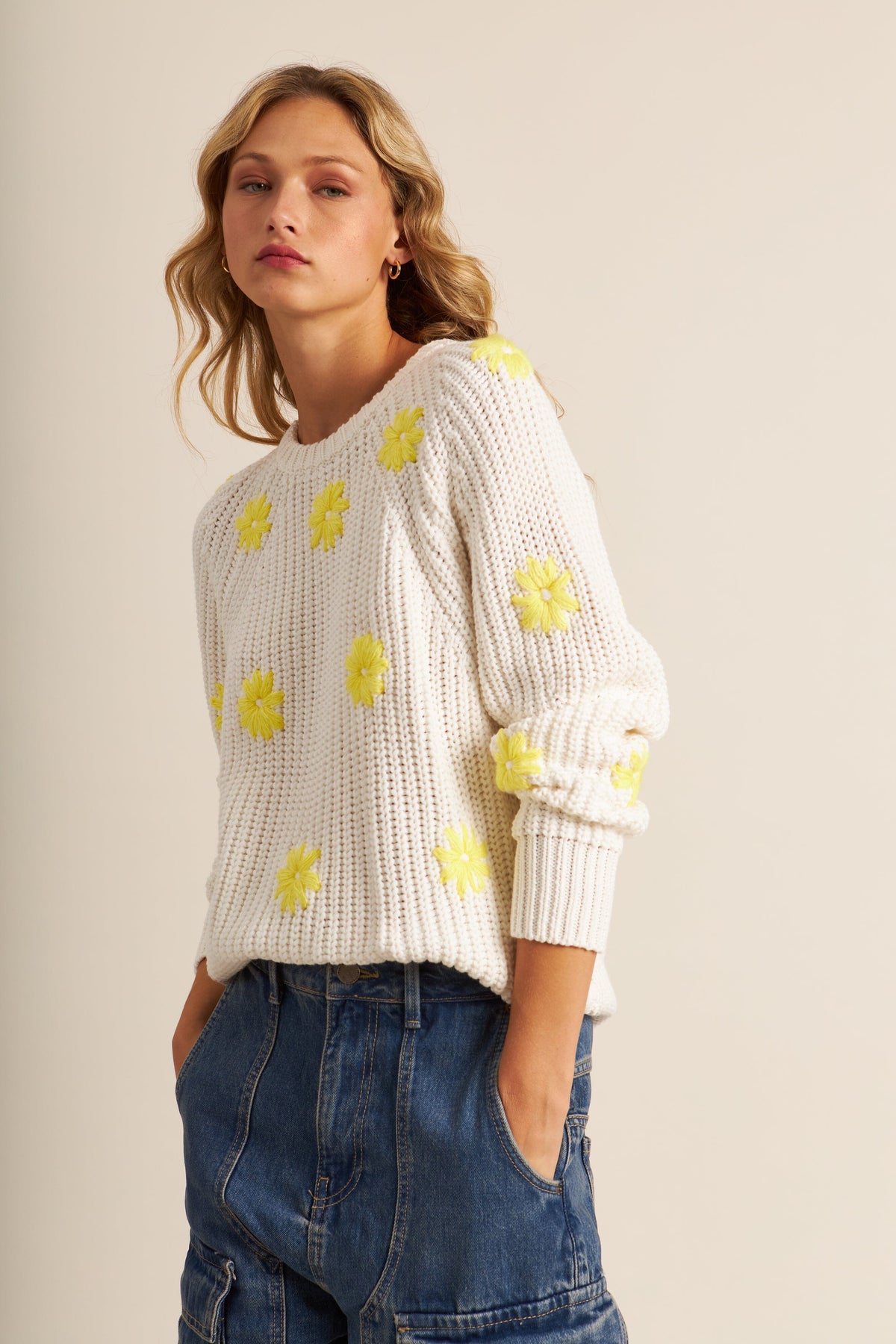 John & Jenn Monroe Sweater | Buttercream + Cloudy main image 0