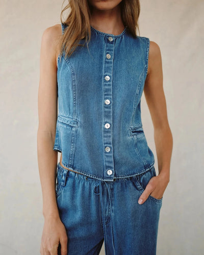 HIGH NECK VEST top BELLA DAHL 