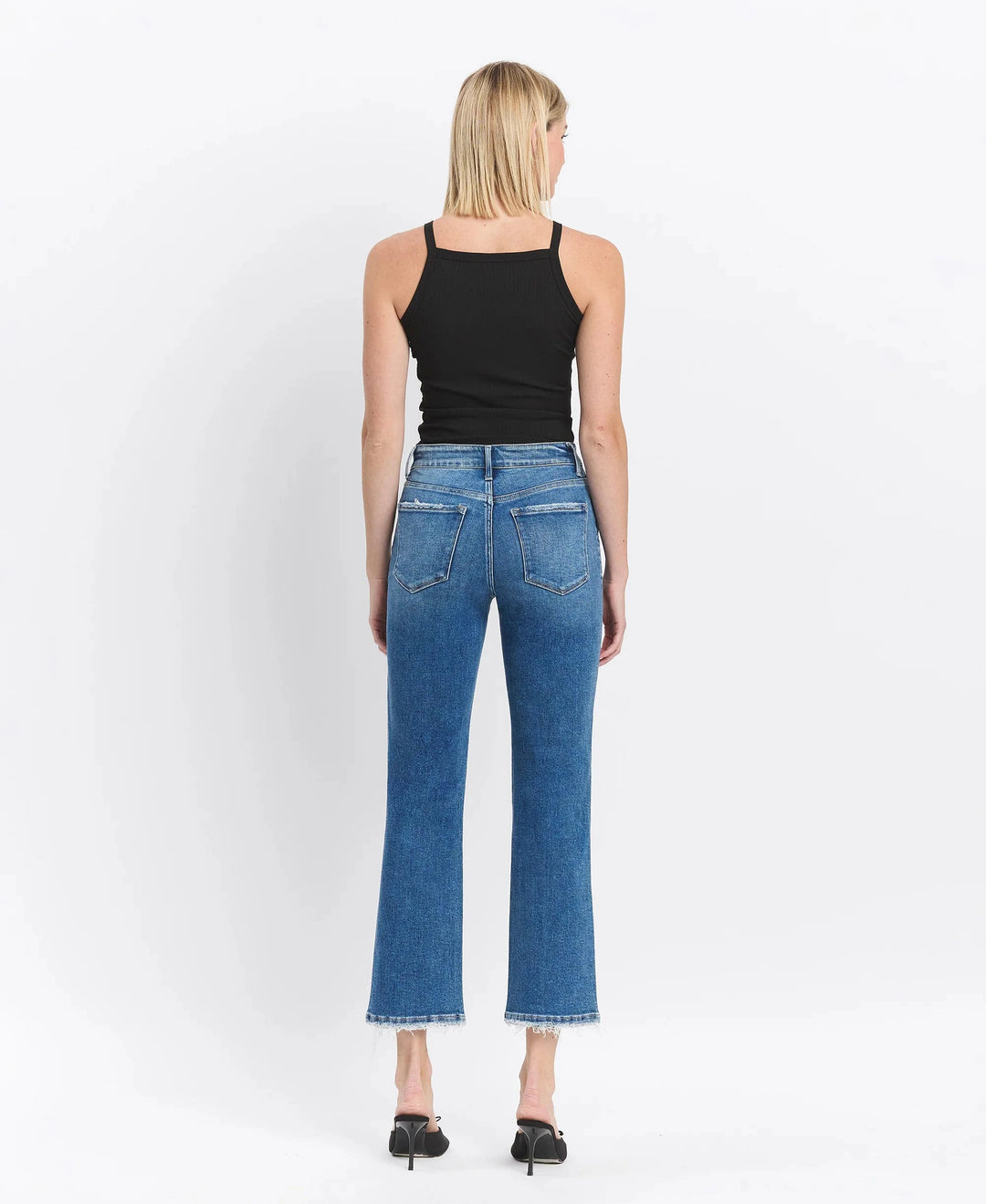 HIGH RISE ANKLE STRAIGHT - VANDROSS DENIM VERVET 