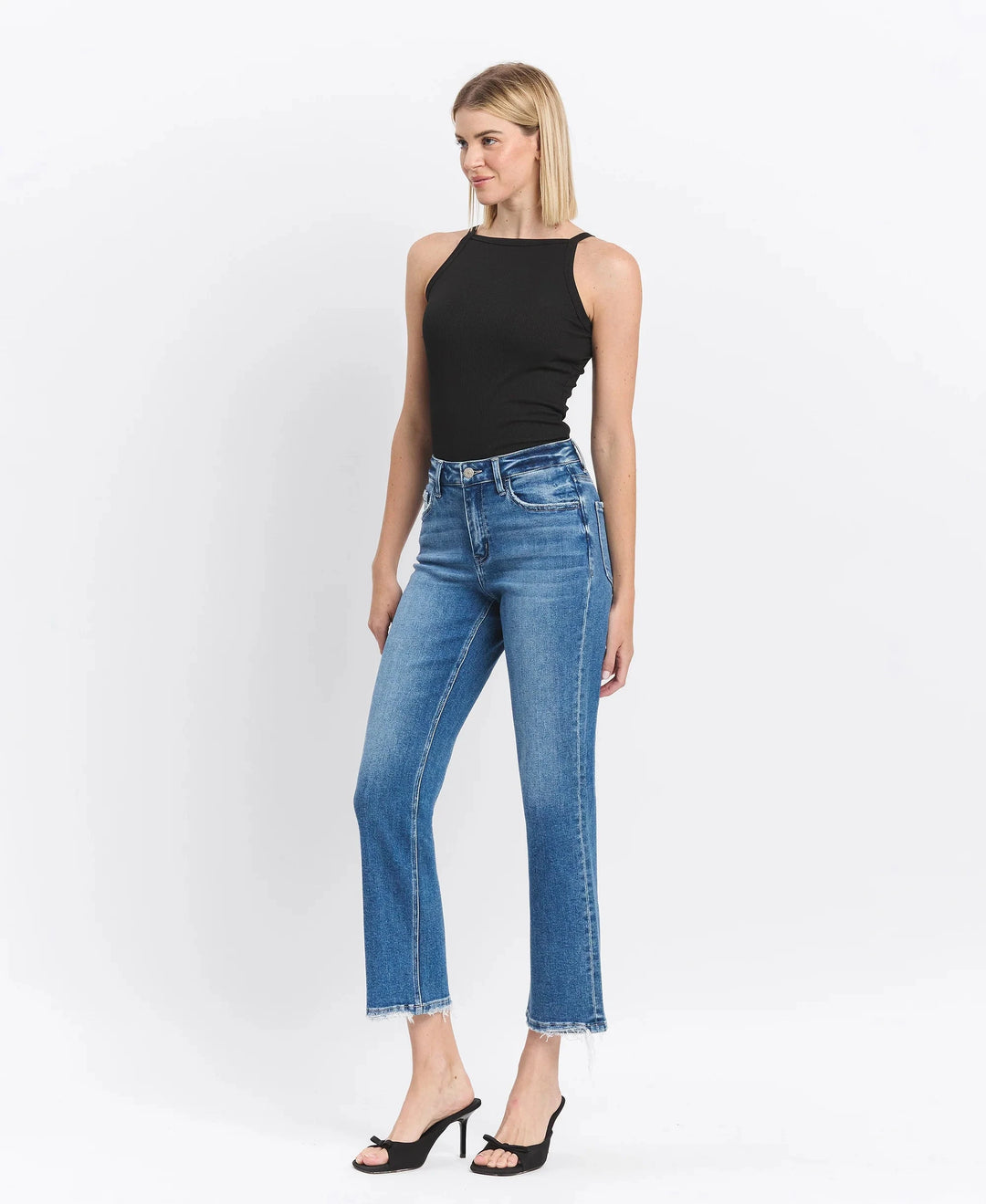 HIGH RISE ANKLE STRAIGHT - VANDROSS DENIM VERVET 
