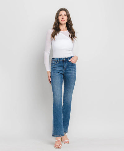 HIGH RISE SLIM BOOTCUT - SHINING DENIM VERVET 