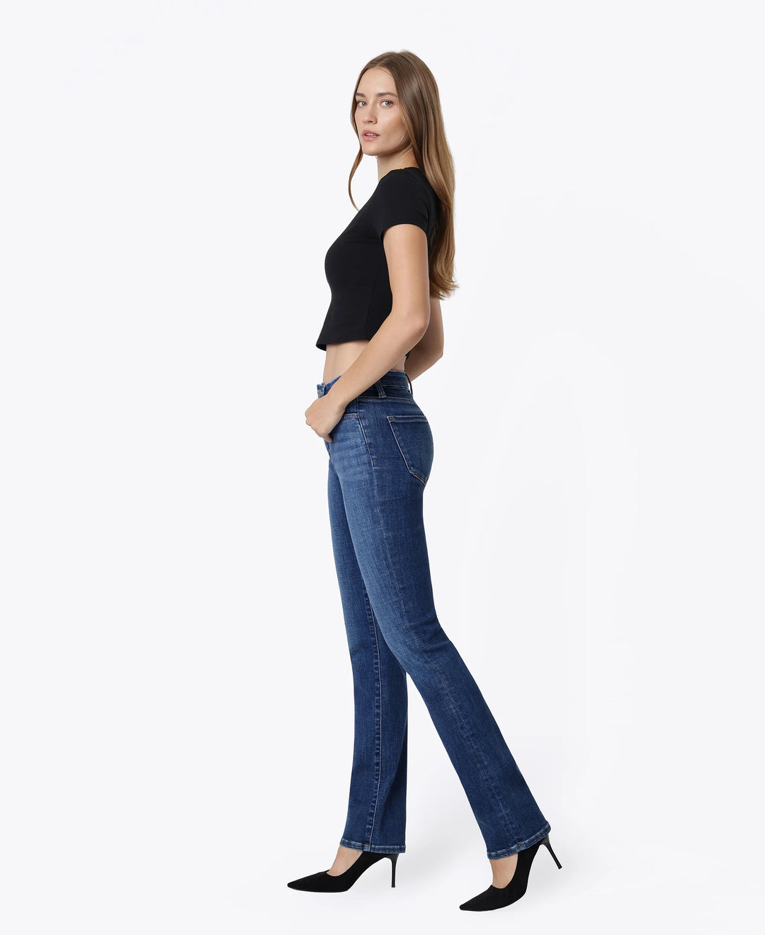 HIGH RISE SLIM STRAIGHT - COMET Denim FLYING MONKEY 