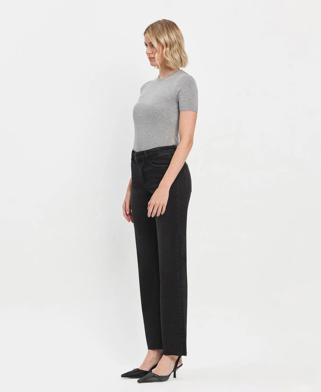 HIGH RISE SLIM WIDE - SMOOTH DENIM FLYING MONKEY 