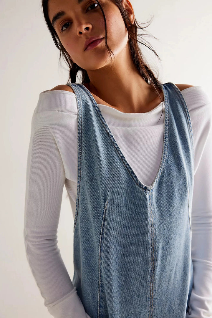 HIGH ROLLER SHORTALL ROMPER Free People 