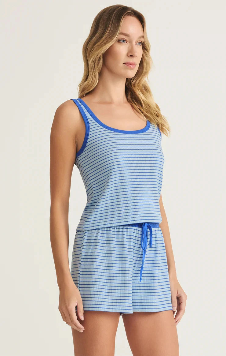 HIGH TIDE STRIPED RIB TANK TOP Z SUPPLY 