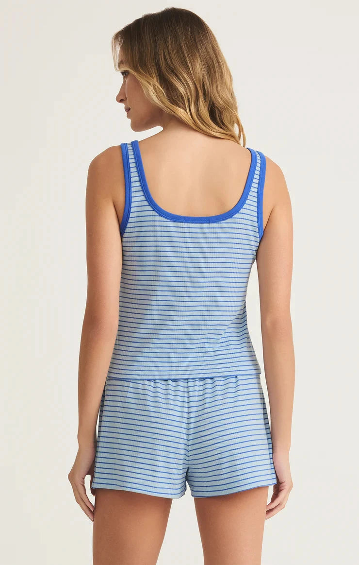HIGH TIDE STRIPED RIB TANK TOP Z SUPPLY 