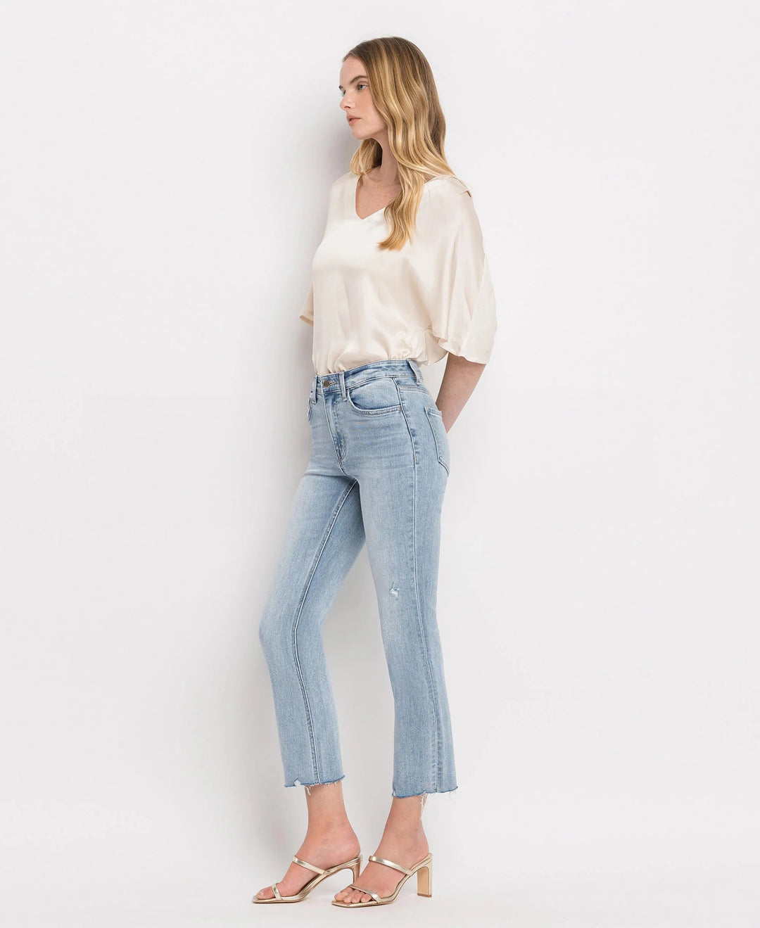 HIGHRISE CROP STRAIGHT - POLITE DENIM FLYING MONKEY 