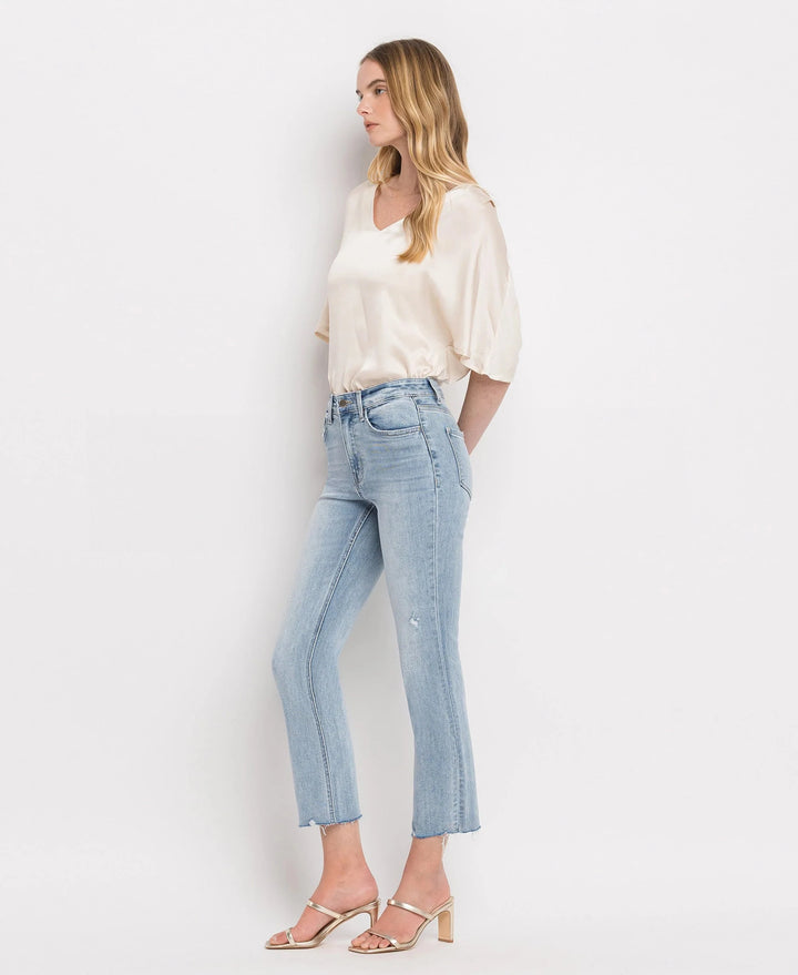 HIGHRISE CROP STRAIGHT - POLITE DENIM FLYING MONKEY 