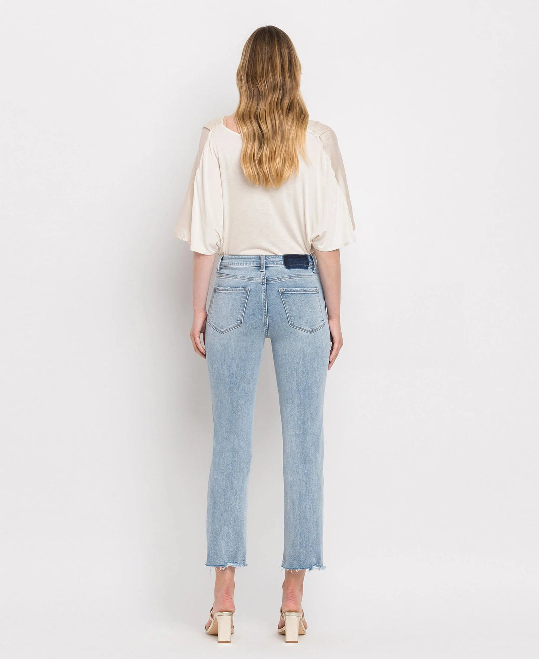 HIGHRISE CROP STRAIGHT - POLITE DENIM FLYING MONKEY 