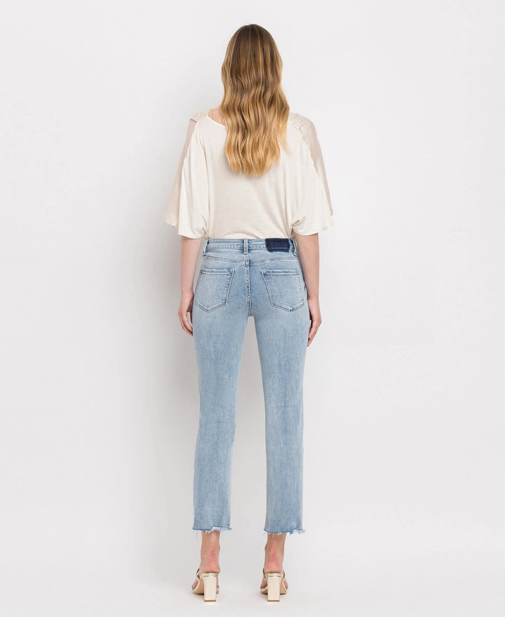HIGHRISE CROP STRAIGHT - POLITE DENIM FLYING MONKEY 