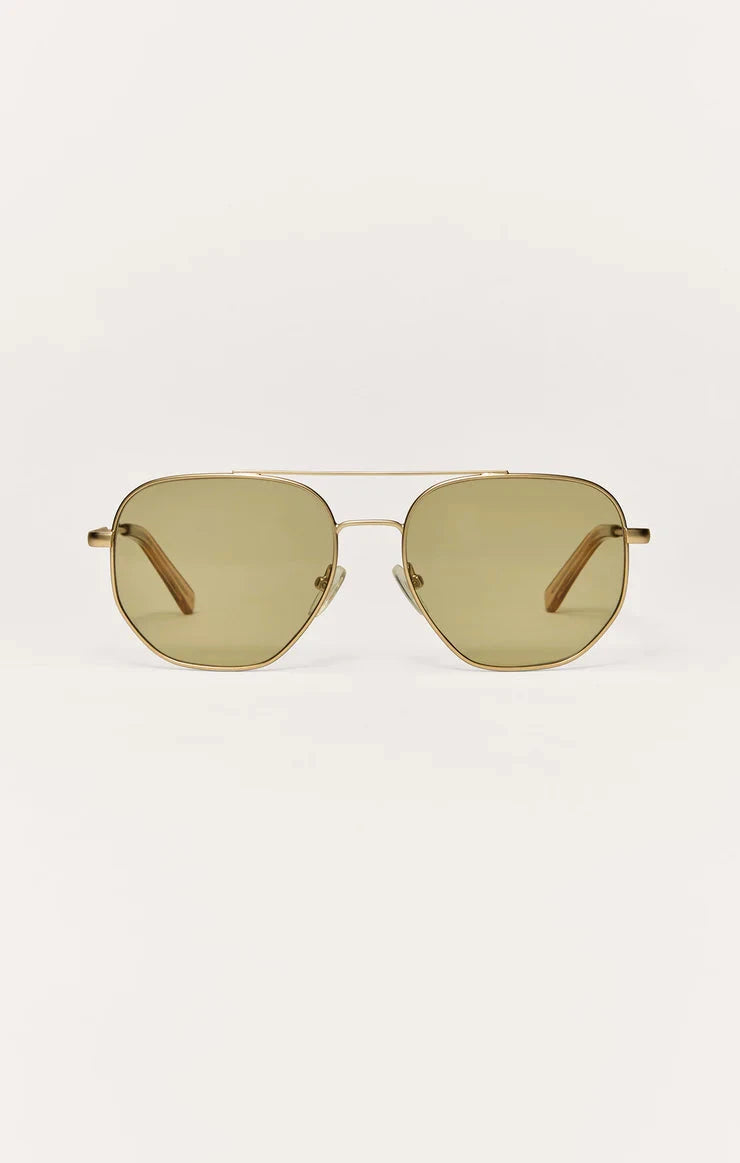 HIGHWAY SUNGLASSES ACCESSORIES Z SUPPLY GOLD KHAKI 