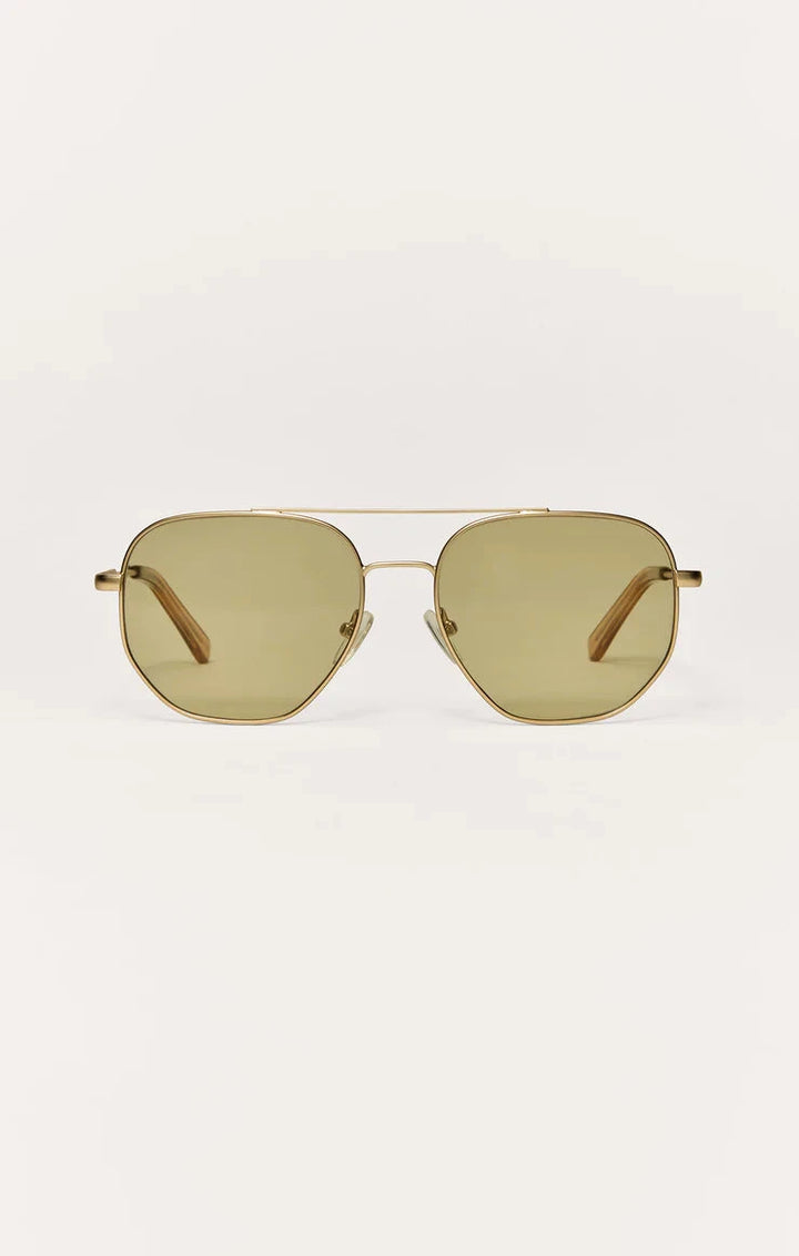 HIGHWAY SUNGLASSES ACCESSORIES Z SUPPLY GOLD KHAKI 