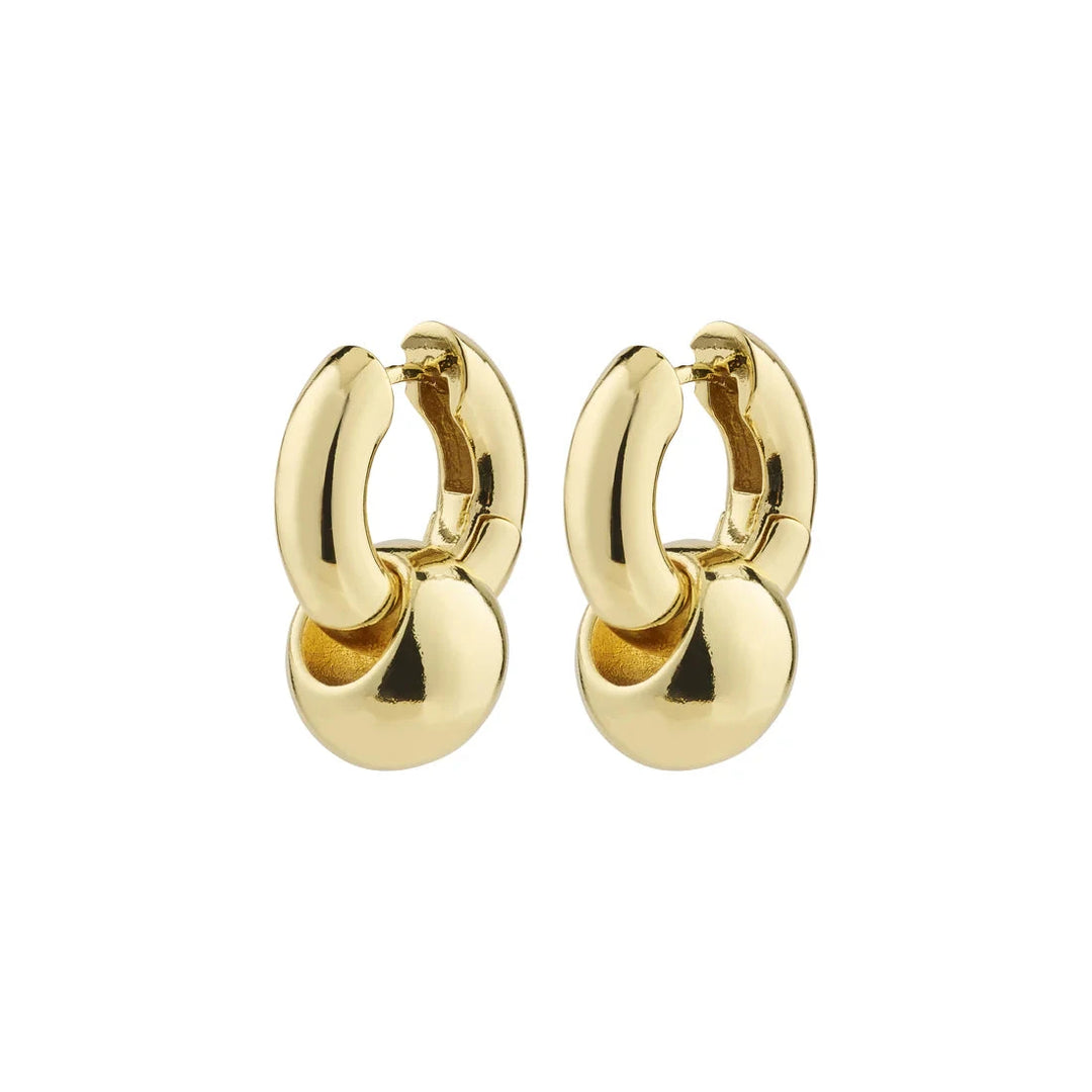 INTENT BALL EARRINGS Jewelry PILGRIM GOLD PLATED 
