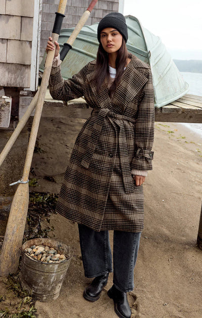 JACKIE PLAID TRENCH JACKET Z SUPPLY 