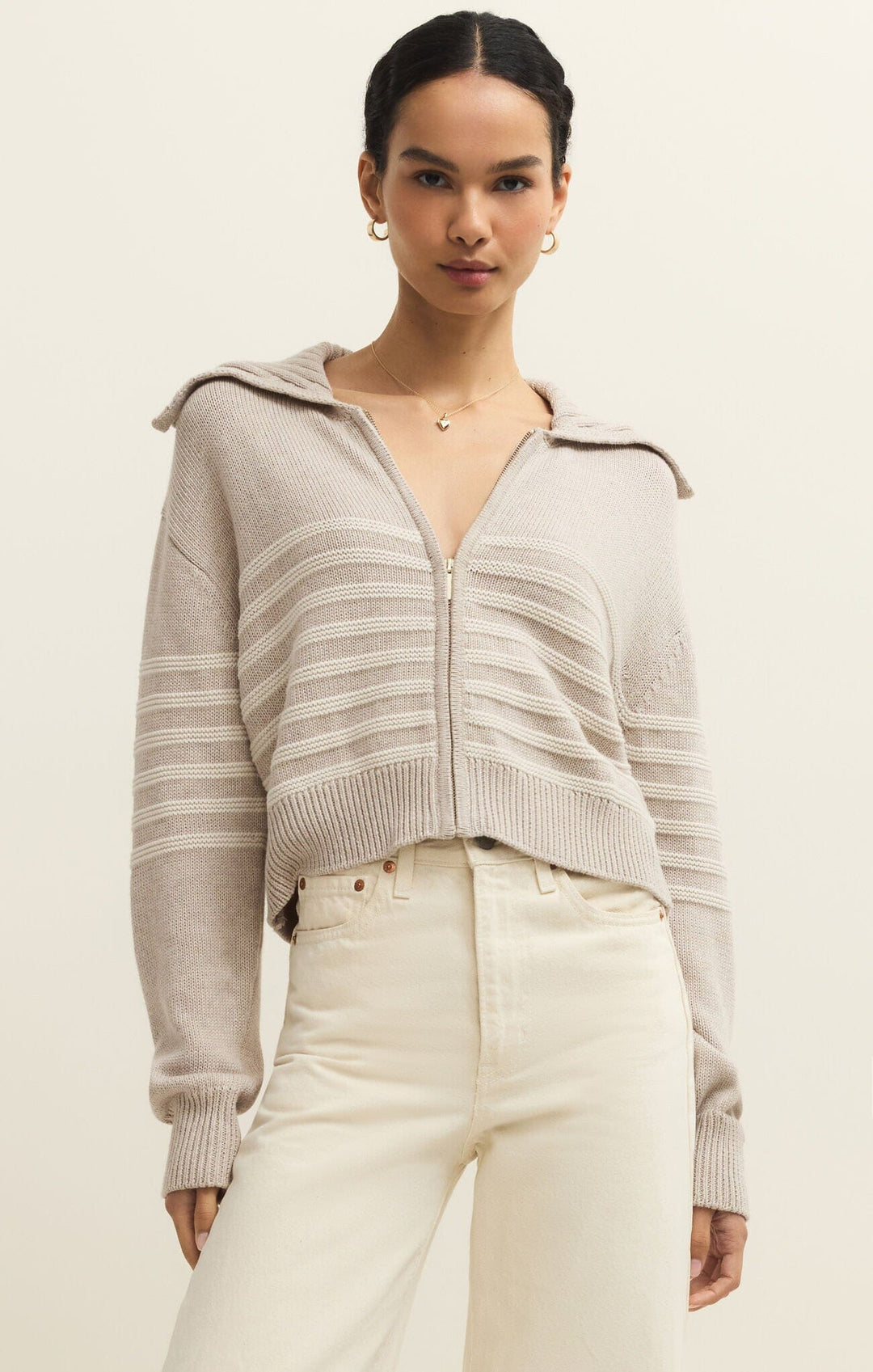 KOVAC SWEATER JACKET SWEATER Z SUPPLY XS NATURAL HEATHER 