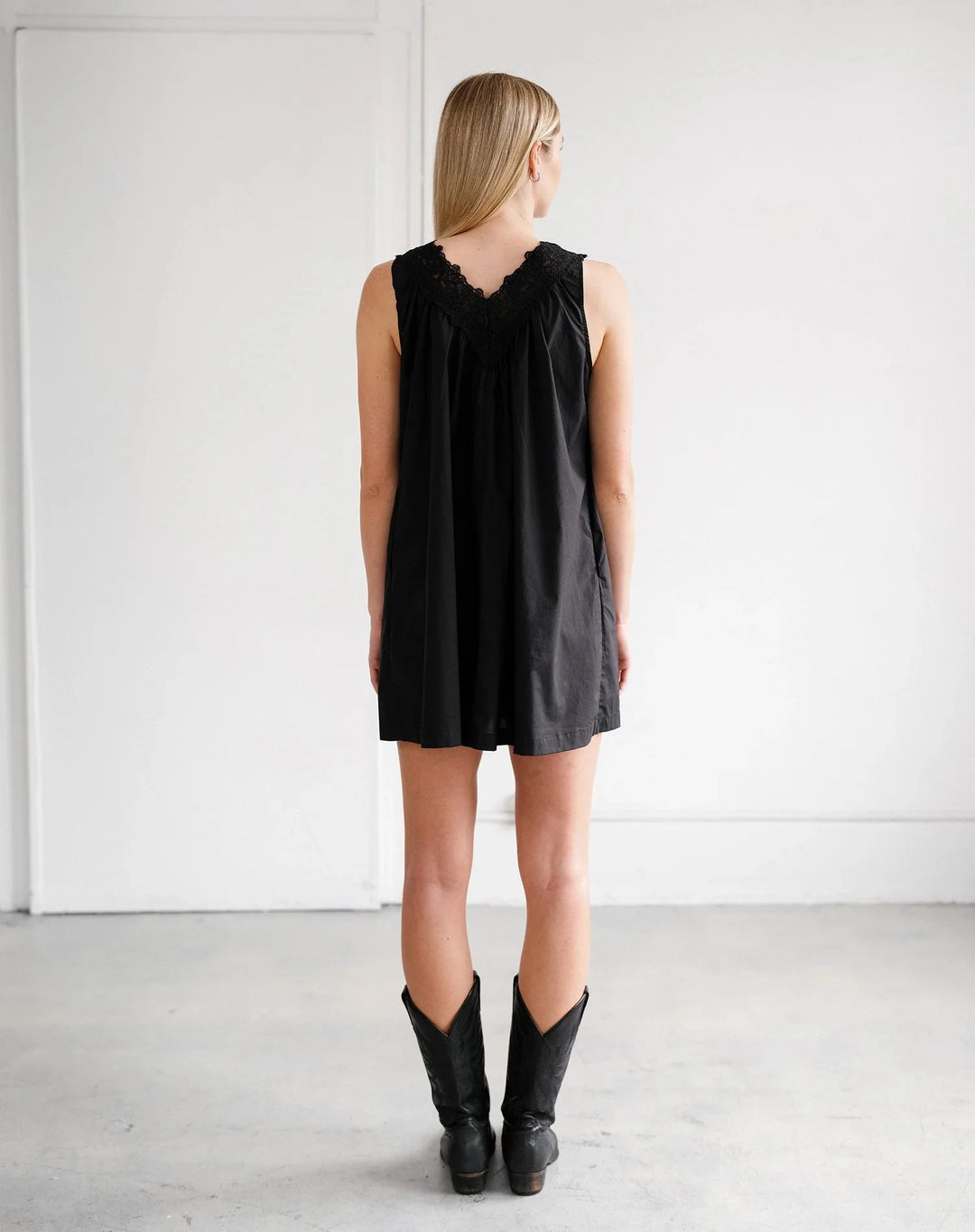 LACE POPLIN DRESS Dress BRUNETTE THE LABEL 