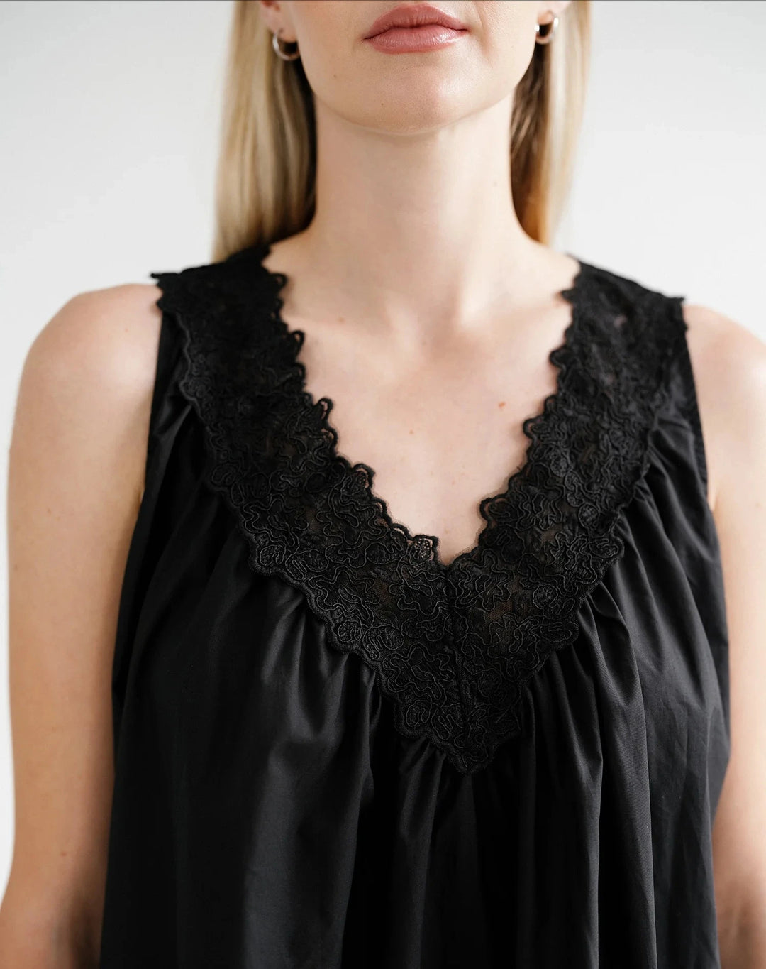 LACE POPLIN DRESS Dress BRUNETTE THE LABEL 