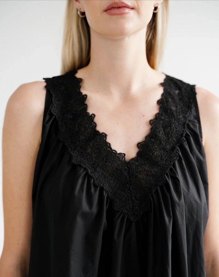 LACE POPLIN DRESS Dress BRUNETTE THE LABEL 