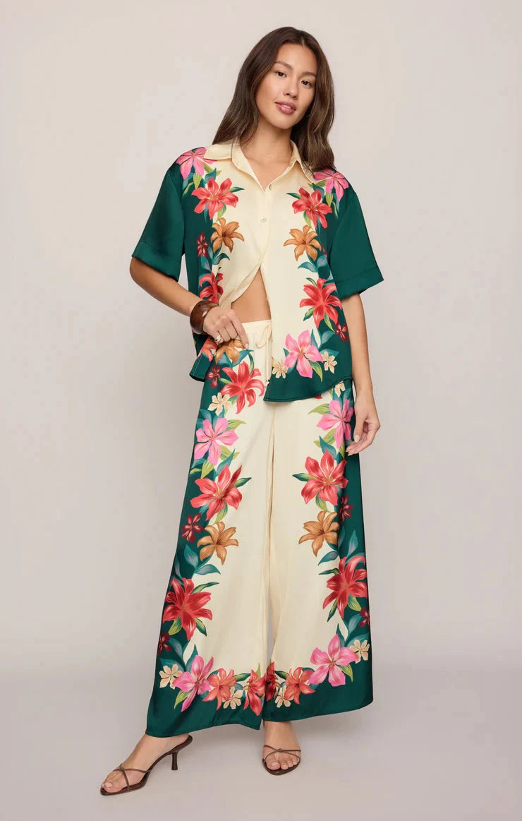 LANI FLORAL BUTTON UP TOP Z SUPPLY 
