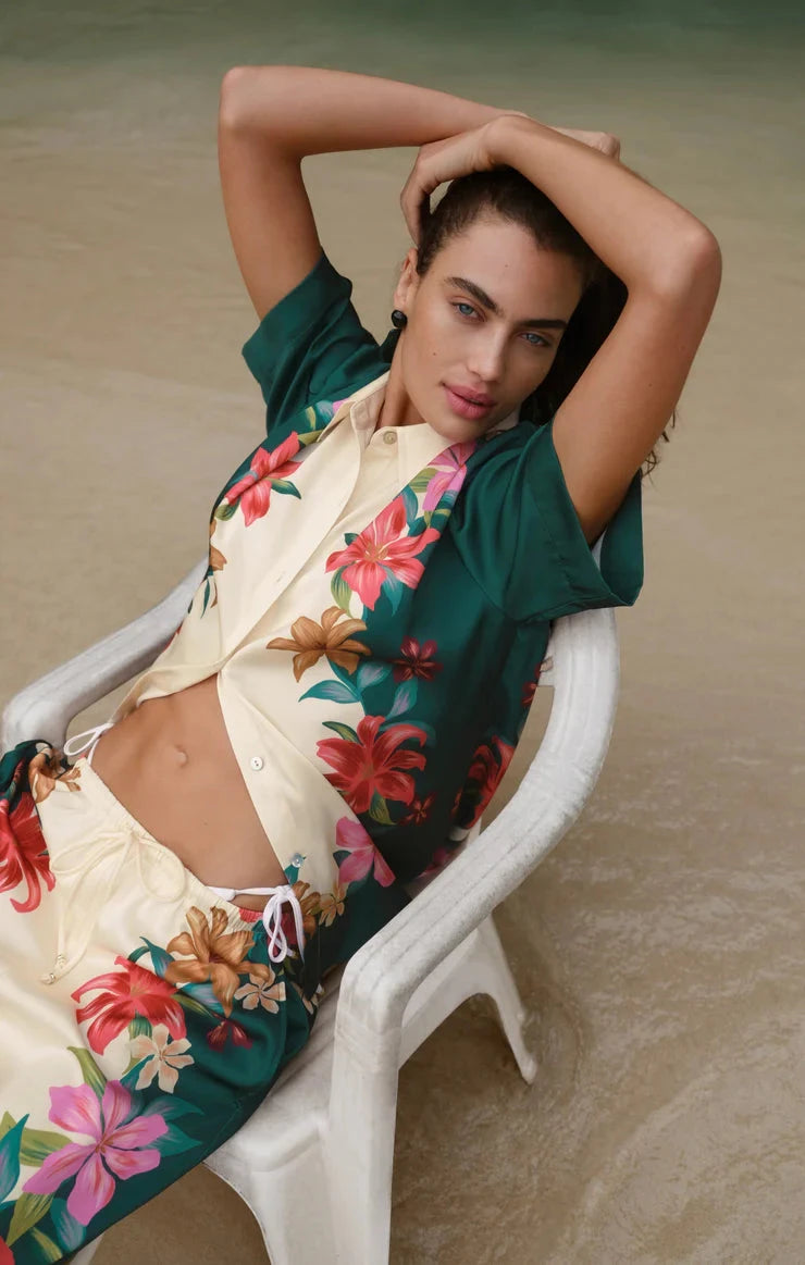 LANI FLORAL BUTTON UP TOP Z SUPPLY 