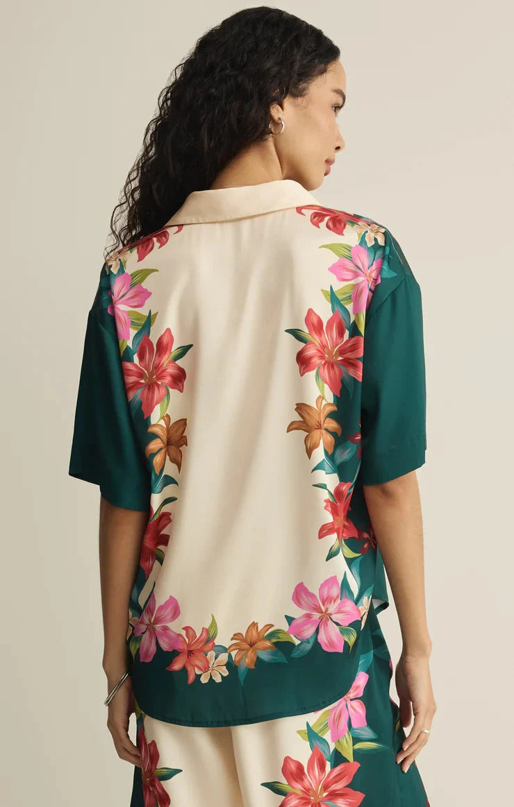 LANI FLORAL BUTTON UP TOP Z SUPPLY 