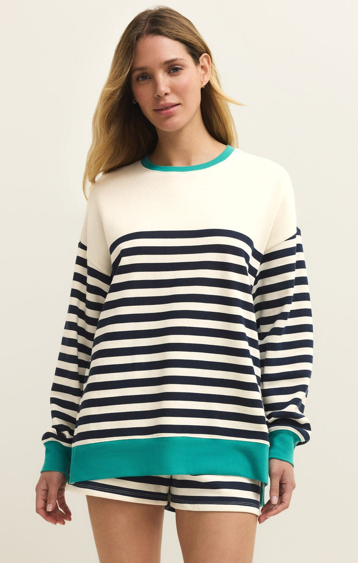 LAYER UP STRIPE SWEATSHIRT SWEATER Z SUPPLY 