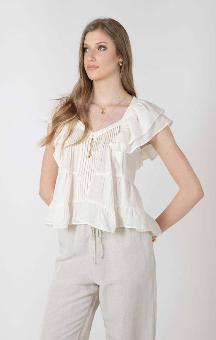 LIDIA TOP blouse BLACK TAPE 