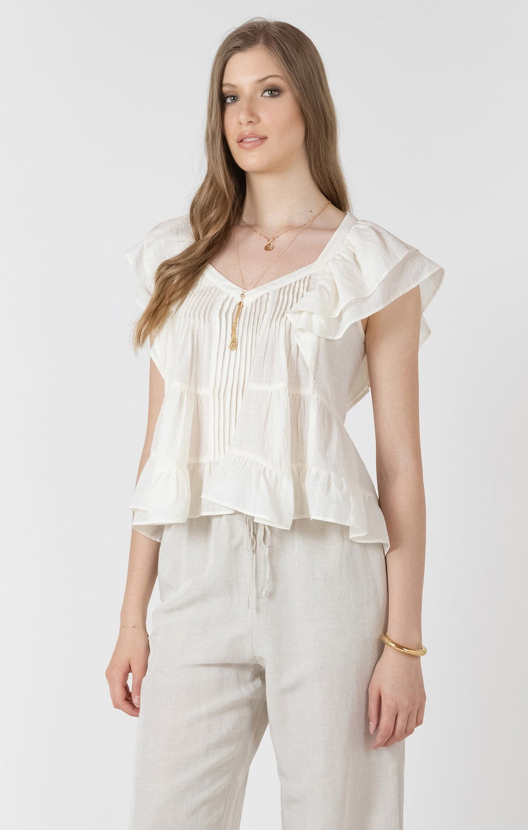 LIDIA TOP blouse BLACK TAPE 