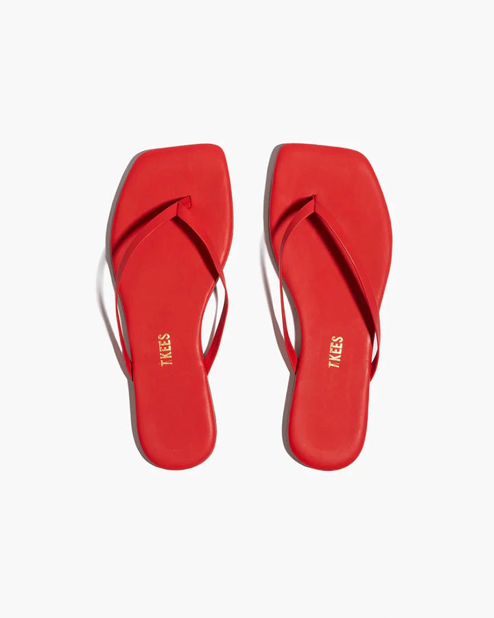 LILY SQUARE TOE SANDALS TKEES 6 RED 