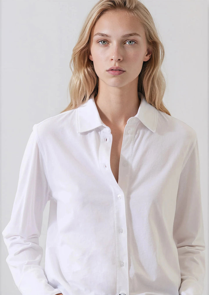 LONG SLEEVE COTTON SHIRT TOP PATRICK ASSARAF 