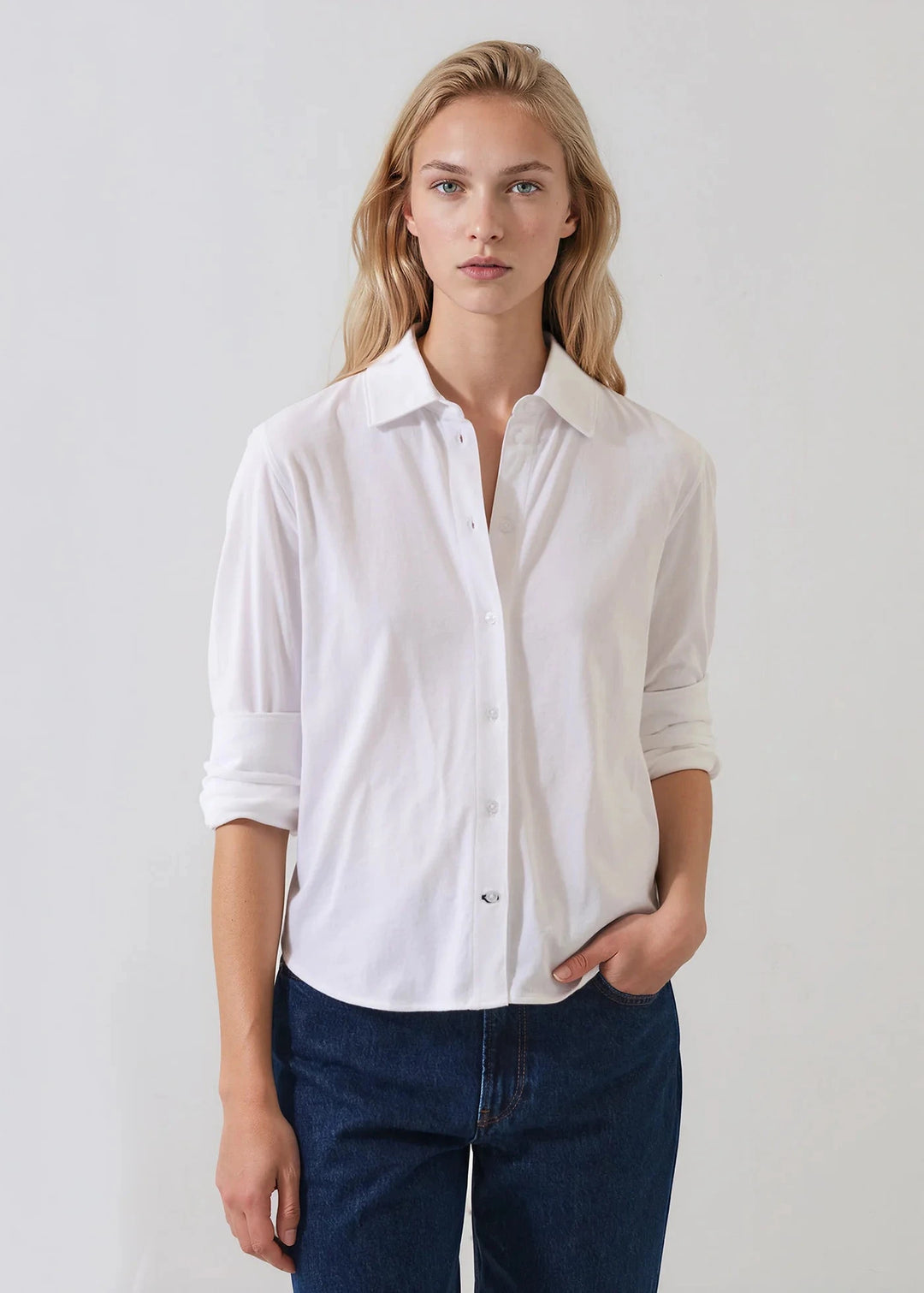 LONG SLEEVE COTTON SHIRT TOP PATRICK ASSARAF 