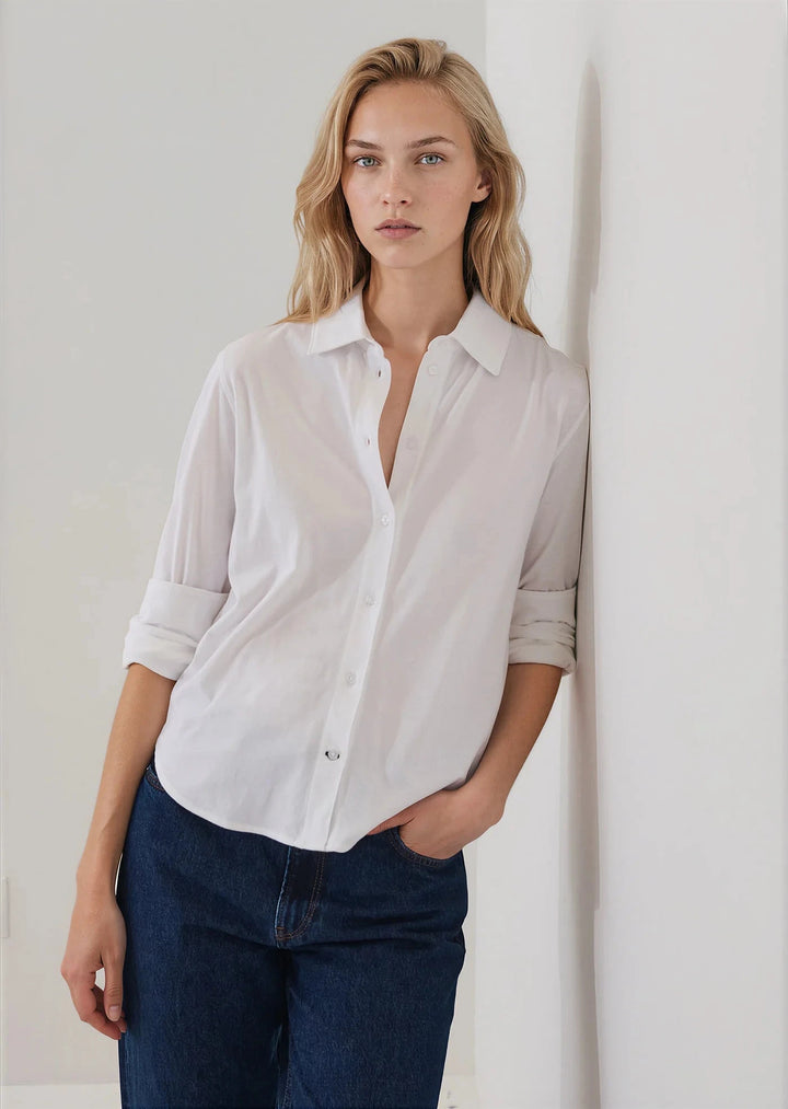 LONG SLEEVE COTTON SHIRT TOP PATRICK ASSARAF 