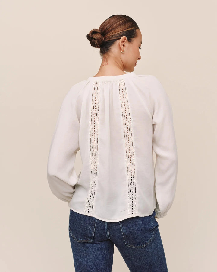LONG SLEEVE LACE INSET SHIRT top BELLA DAHL 