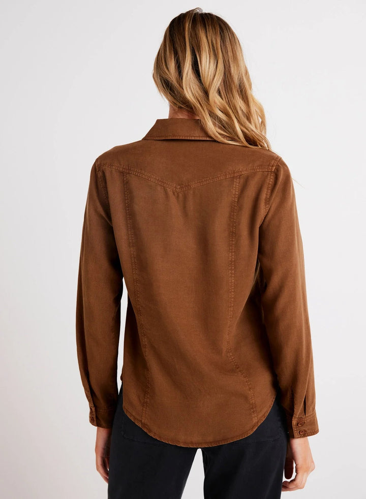 LONG SLEEVE SEAMED SHIRT TOP BELLA DAHL 