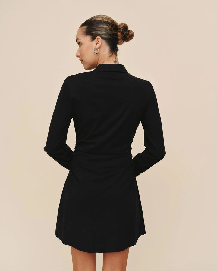 LONG SLEEVE SHIRRED DRESS Dress BELLA DAHL 