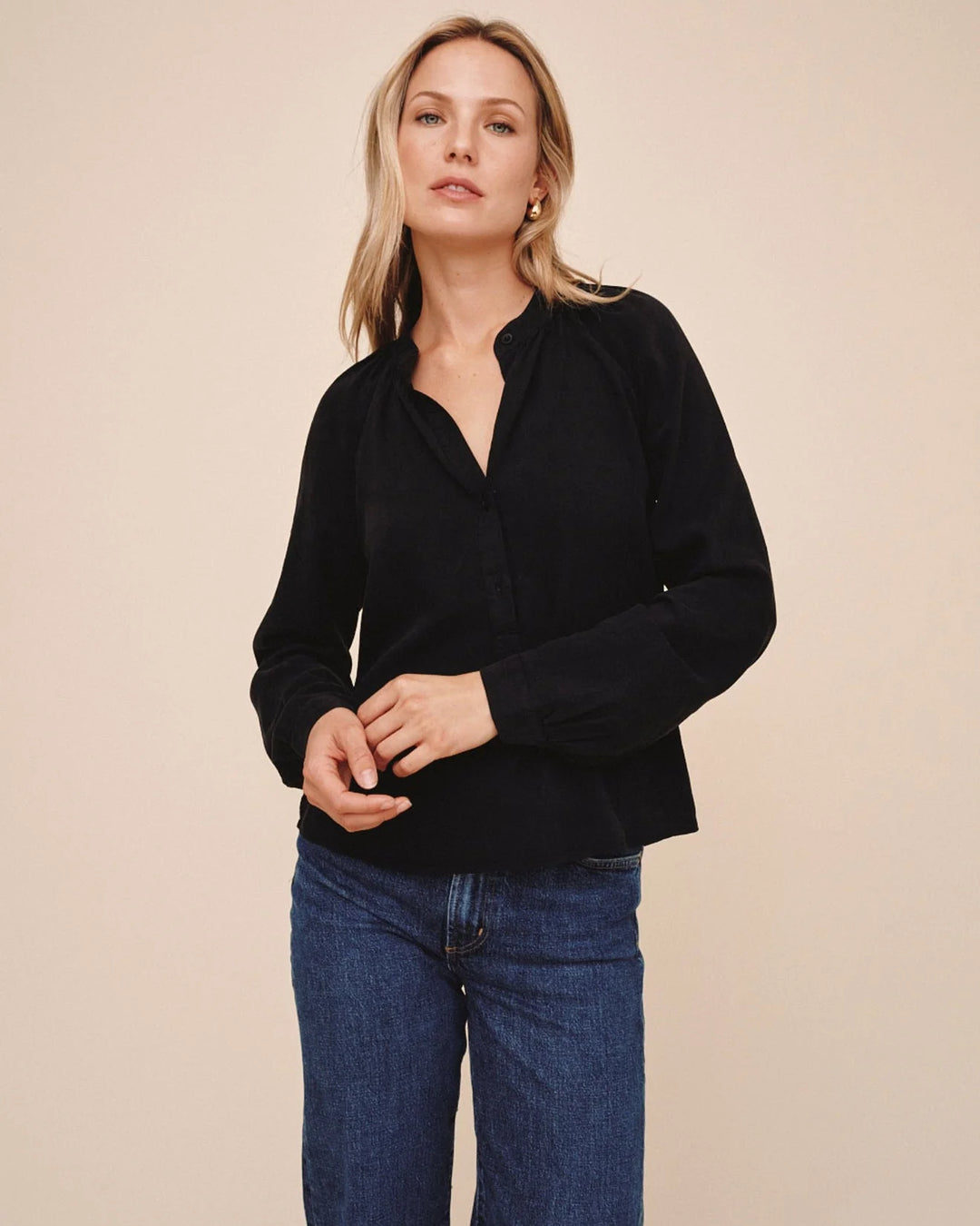 LONG SLEEVE PLACKET  PULLOVER