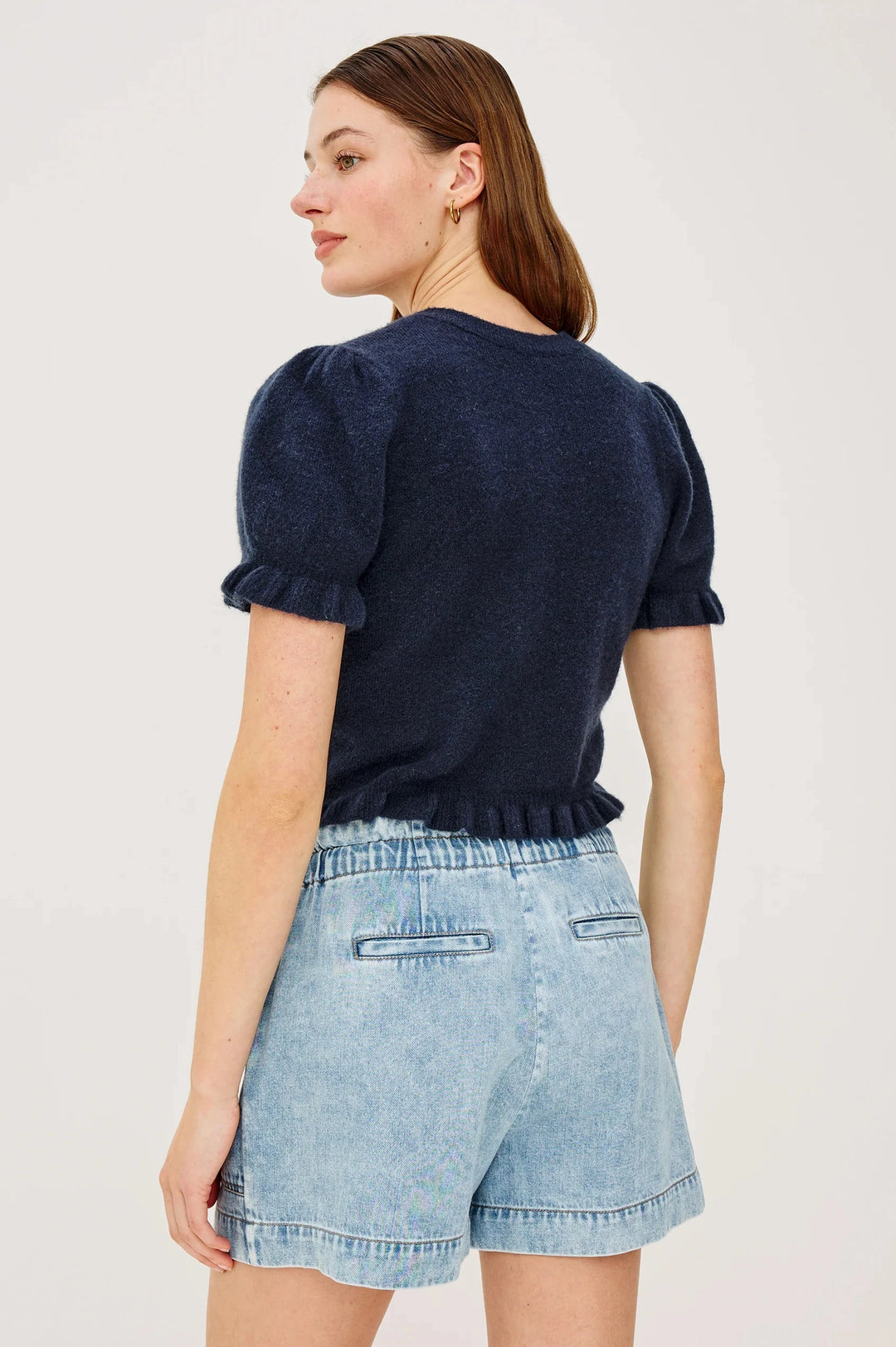LORA TOP - NAVY Cardigan RAILS 