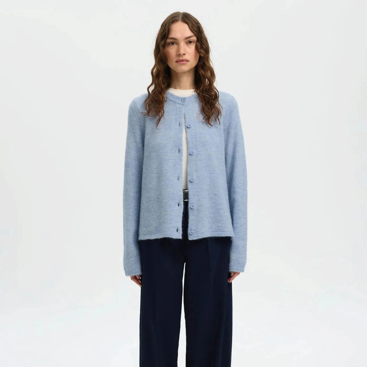 LULU CARDIGAN Cardigan SELECTED XS BLUE MELANGE 