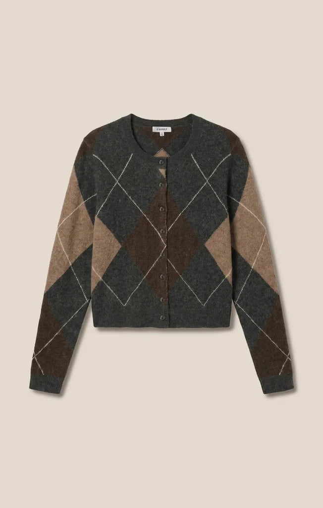 MEDINA ARGYLE CARDIGAN Cardigan Z SUPPLY 