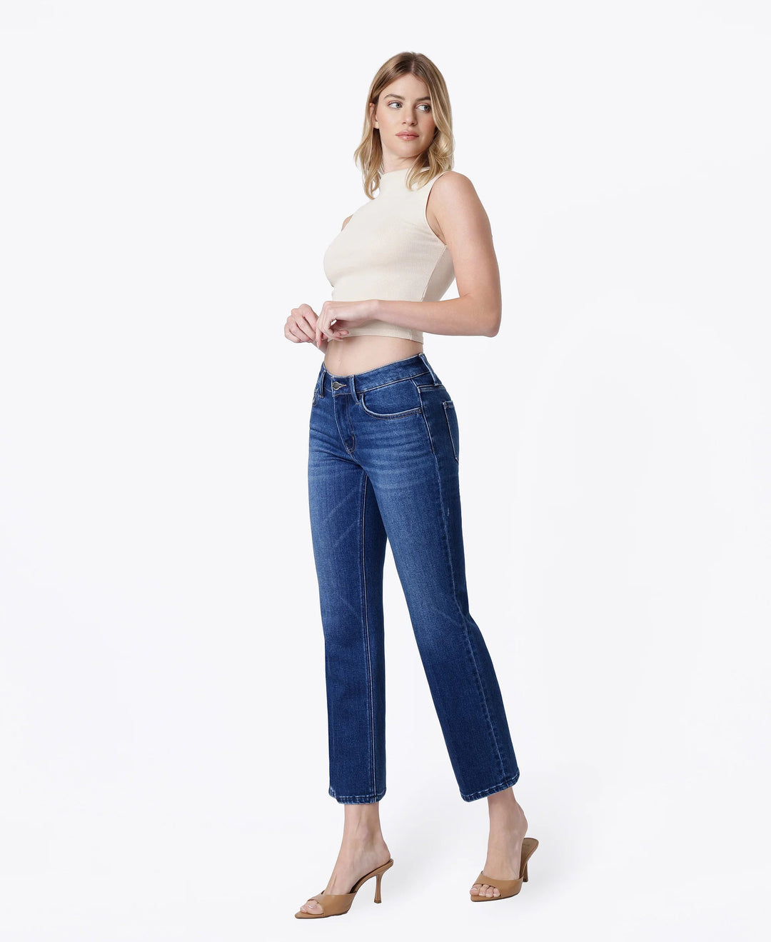 MID RISE STRAIGHT - SURVIVAL DENIM FLYING MONKEY 