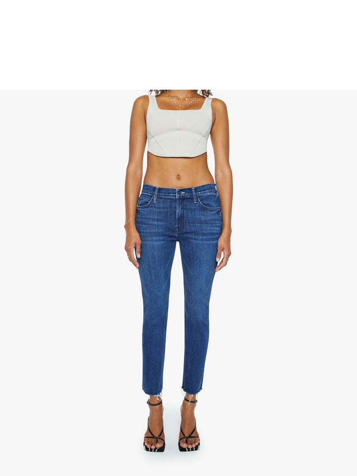 MIDRISE DAZZLER ANKLE FRAY - FANCY MEETING YOU HERE DENIM Mother 