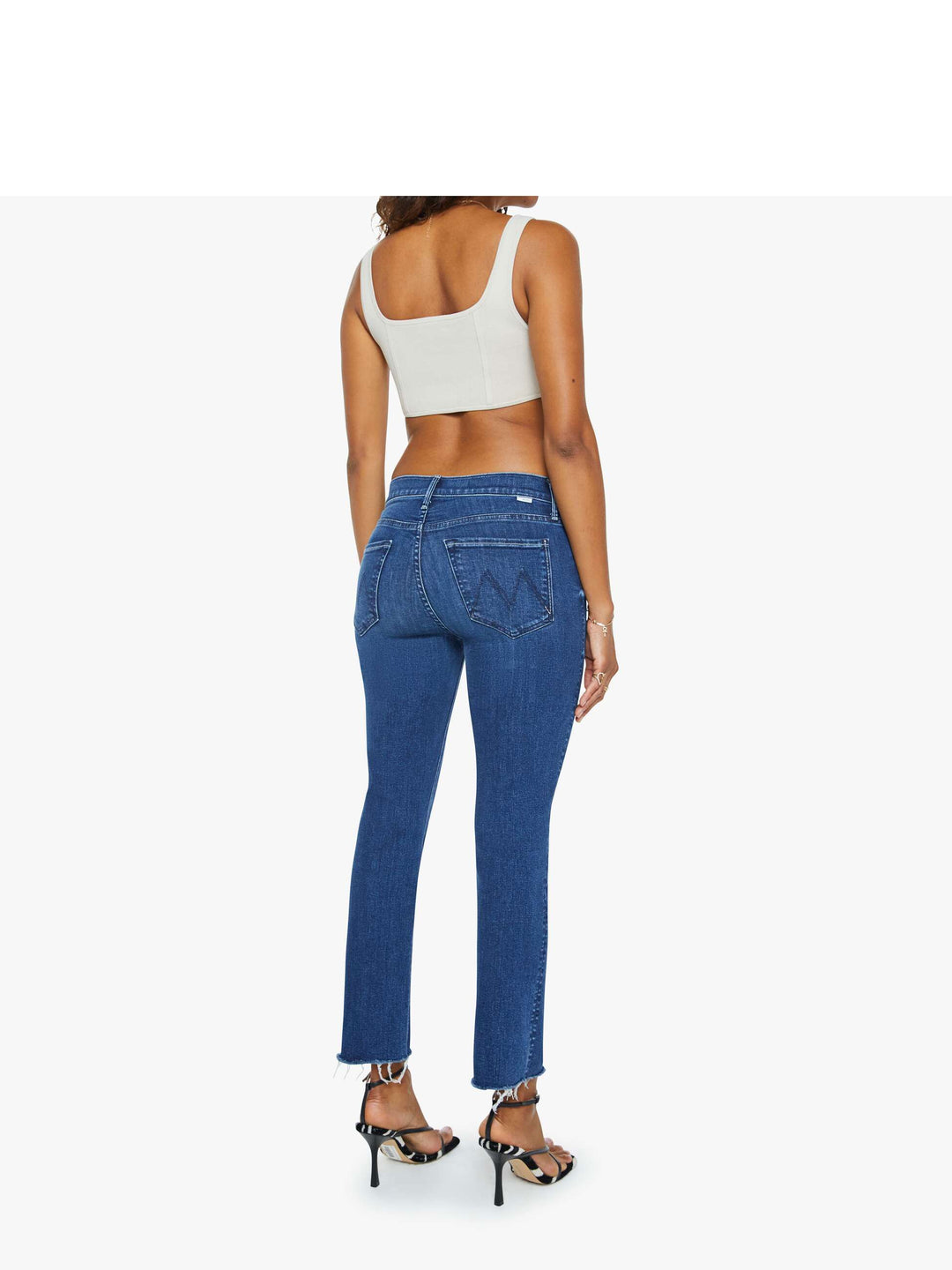 MIDRISE DAZZLER ANKLE FRAY - FANCY MEETING YOU HERE DENIM Mother 