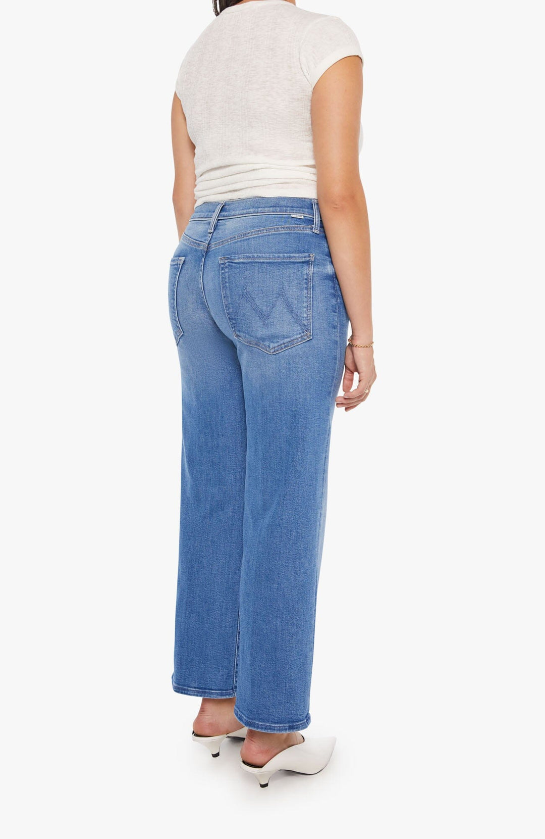 MIDRISE RAMBLER ZIP ANKLE - PIECE BY PIECE DENIM Mother 