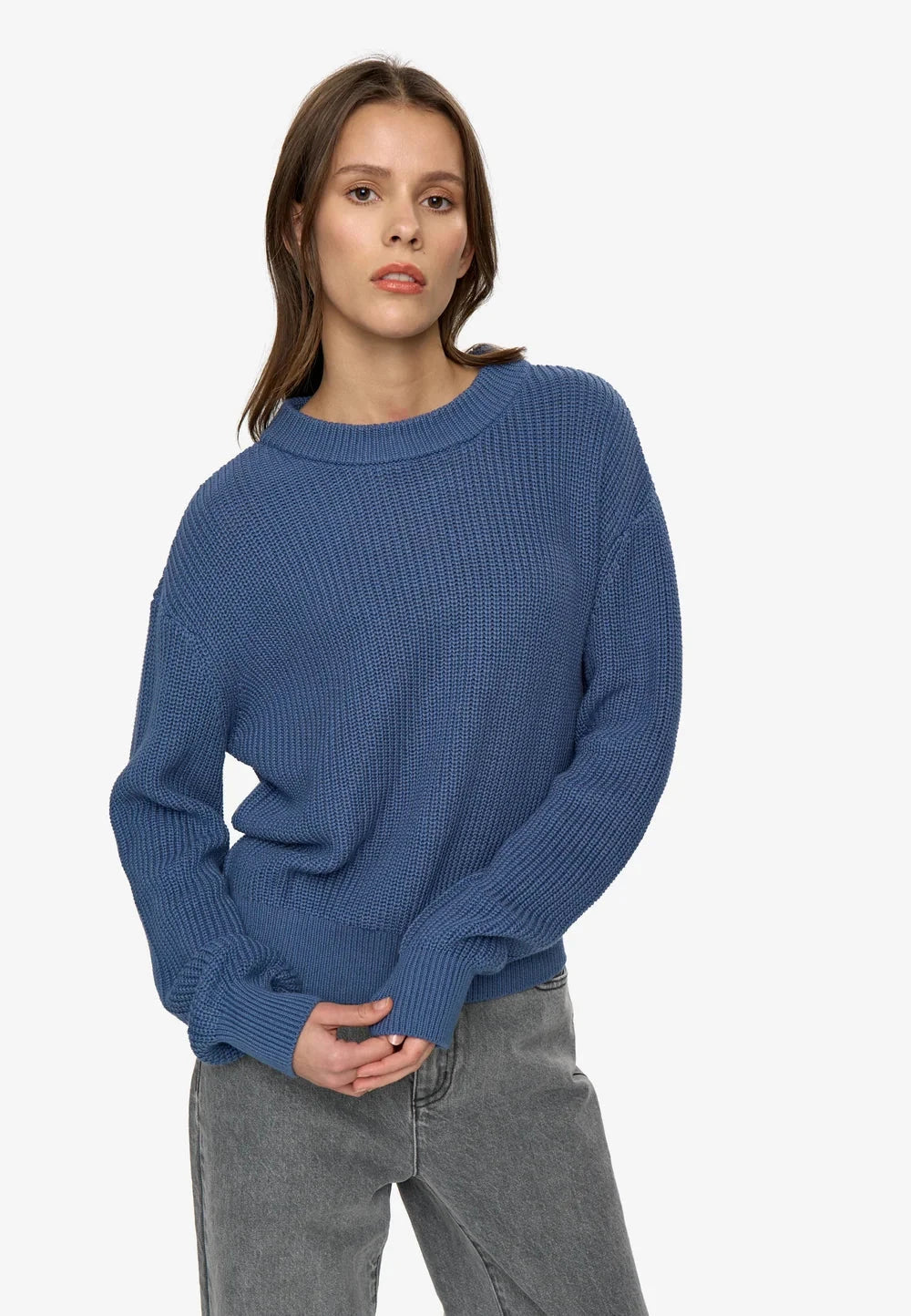 MIKALA JUMPER SWEATER MINIMUM XS BLUE HORIZON 