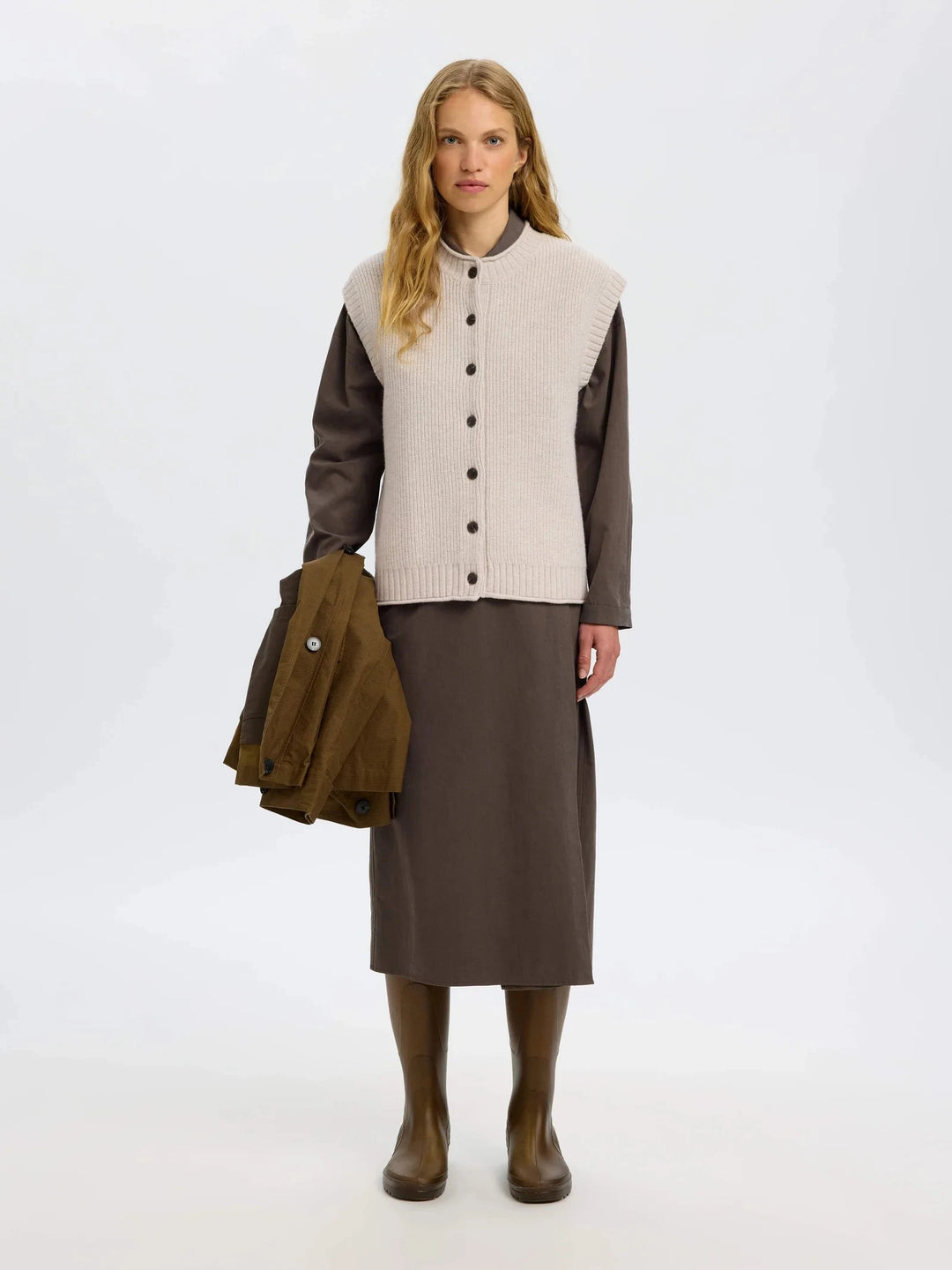 NATHIA VEST SWEATER SELECTED 