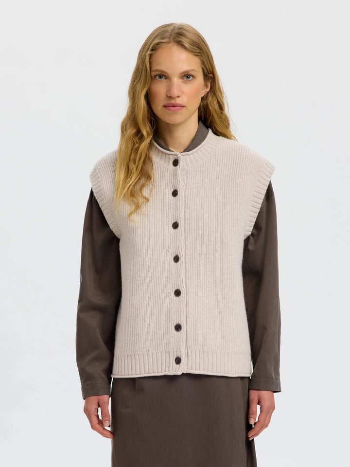 NATHIA VEST SWEATER SELECTED 
