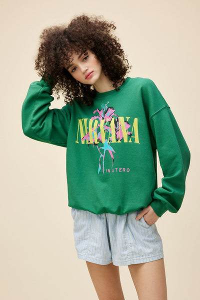 NIRVANA LILIES BF CREW SWEATER DAYDREAMER 