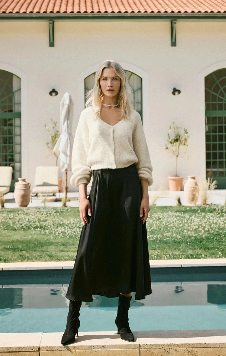 NORTHPOINTE SATIN MIDI SKIRT SKIRT Z SUPPLY XS BLACK 